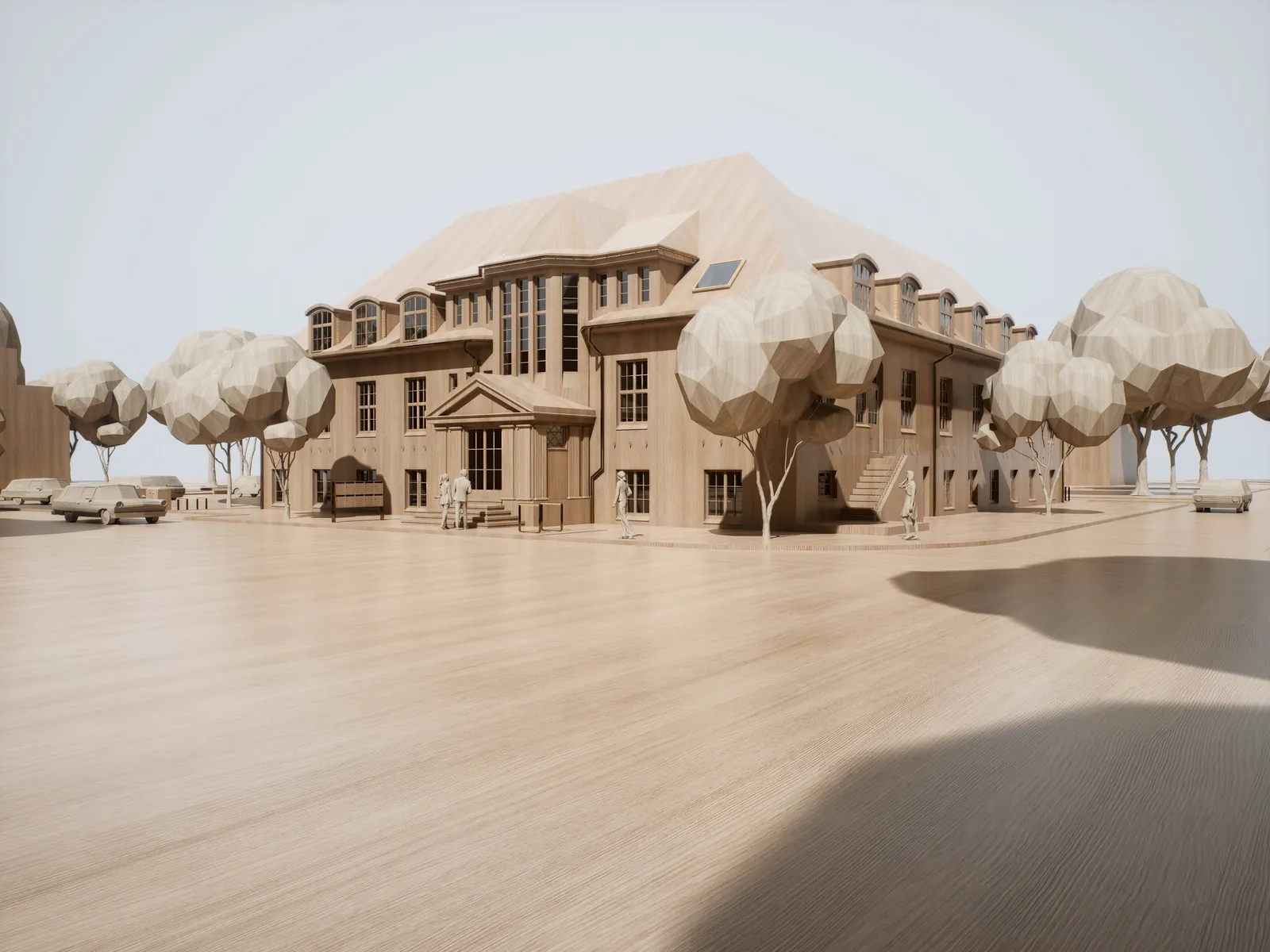 Holzmodell Parkvilla Großhansdorf, Außenansicht