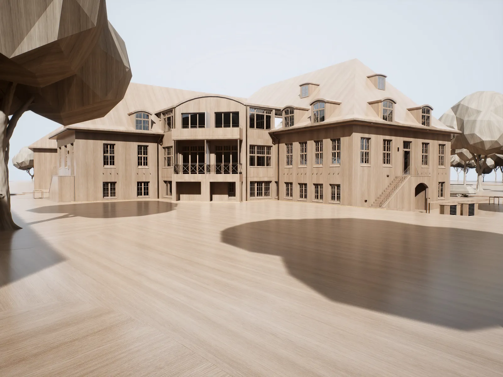 Holzmodell Parkvilla Großhansdorf, Gartenseite