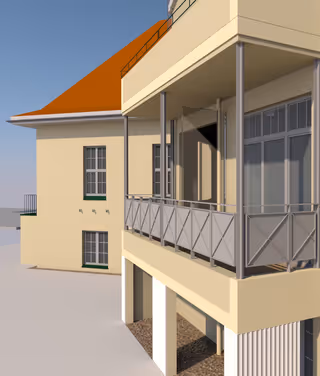 Wohnraum-Visualisierung, sanierter Altbau